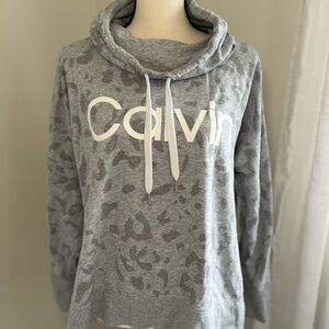 Calvin Klein Gray Cowl Neck Sweater